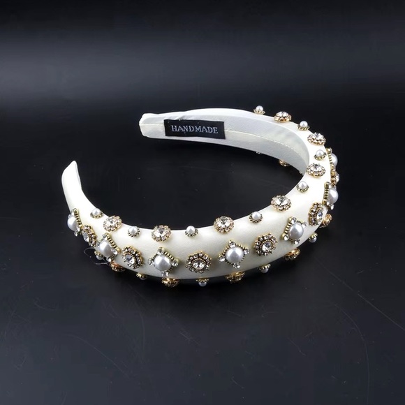 Black Baroque Embellished Headband